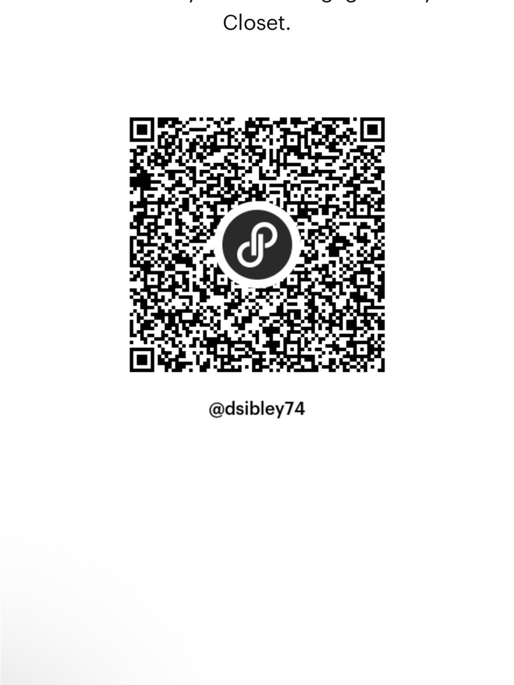 Qr Code Sticker With Monochrome Logo